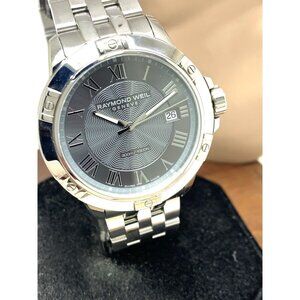 Raymond Weil Men's Watch 8160 Tango Swiss Quartz Gray Dial Date Silver Stainless